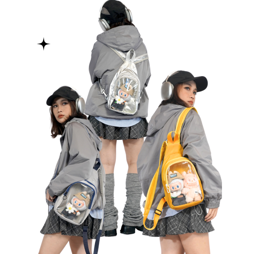 nullbag空形原創設計日常款兩用小痛包雙肩斜後後背包外出娃包20cm