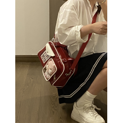 錢一波的痛包｜黑紅色娃穀兩用單肩斜後後背包小食量10cm娃包三寸小卡