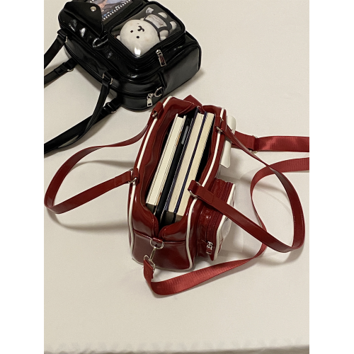 錢一波的痛包|黑紅色娃穀兩用單肩斜後後背包小食量10cm娃包三寸小卡 錢一波的痛包|黑紅色娃穀兩用單肩斜後後背包小食量10cm娃包三寸小卡
