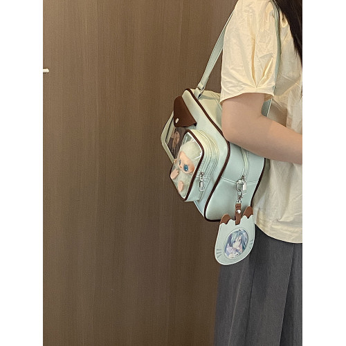 準備上岸的錢一波|二次元小食量10cm娃包卡套一體斜背痛包單肩包