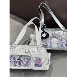 原創小衆設計痛包透明娃包女日常斜背小食量痛學生卡包鏈條通勤包