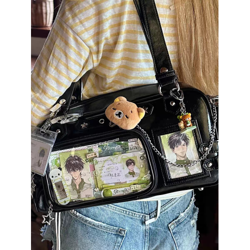 原創小衆設計痛包透明娃包女日常斜背小食量痛學生卡包鏈條通勤包