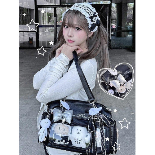 韓系萌趣痛包演唱會應援藏追星燈牌包二次元娃包大容量手提單肩包