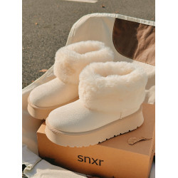 冬季雪地靴女款2025新款加絨加厚保暖冬鞋棉鞋厚底增高時尚短筒靴