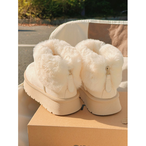 冬季雪地靴女款2025新款加絨加厚保暖冬鞋棉鞋厚底增高時尚短筒靴