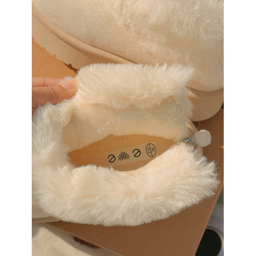 冬季雪地靴女款2025新款加絨加厚保暖冬鞋棉鞋厚底增高時尚短筒靴