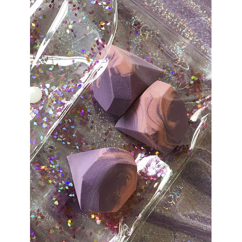 PRECIA紫色蛋集合/細膩超軟美妝蛋化妝海綿棉花糖松軟乾濕兩用