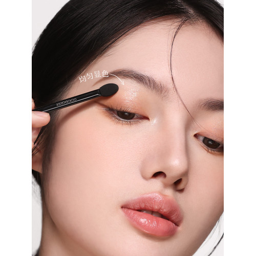 古迪雙頭眼影棒海綿頭小號眼影刷可攜式遮瑕刷眼部暈染專用化妝工具