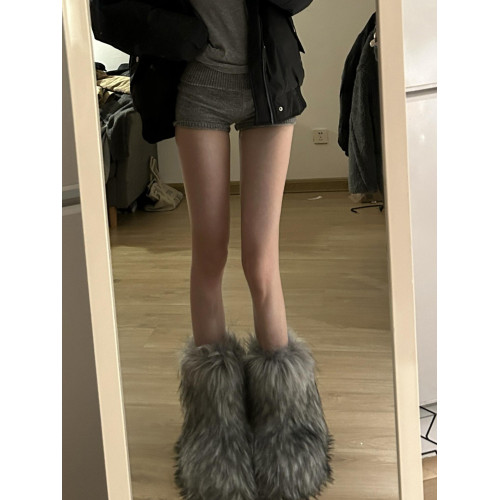 花小姐辣妹小衆毛毛靴子女雪地靴2025冬季新款加絨保暖雪地毛絨靴