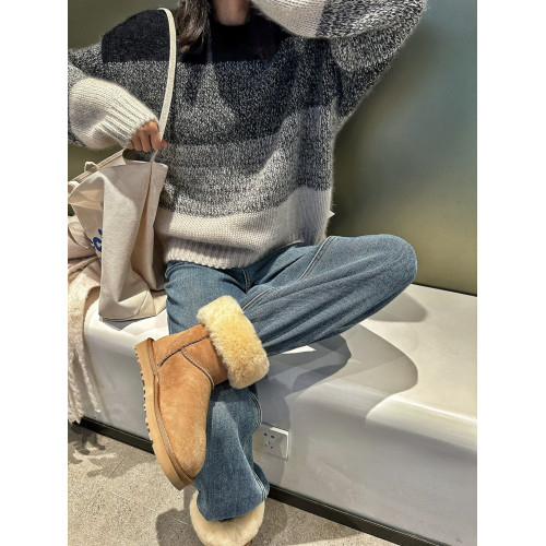 2025年新款河南桑坡雪地靴女中筒皮毛一體冬季加絨加厚灰色棉鞋男 2025年新款河南桑坡雪地靴女中筒皮毛一體冬季加絨加厚灰色棉鞋男