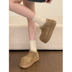 厚底小馬鈴薯勃肯雪地靴女款2026冬季新款爆款加絨加厚保暖麵包棉鞋