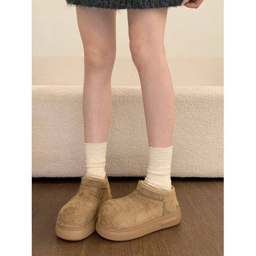 厚底小馬鈴薯勃肯雪地靴女款2026冬季新款爆款加絨加厚保暖麵包棉鞋