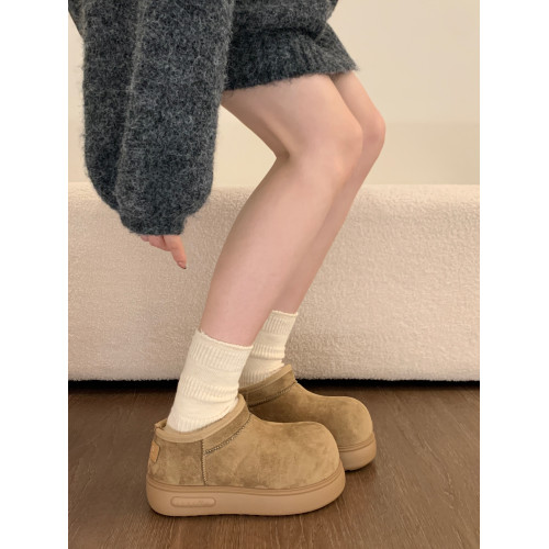 厚底小馬鈴薯勃肯雪地靴女款2026冬季新款爆款加絨加厚保暖麵包棉鞋