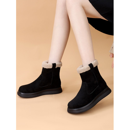 雪地靴女加絨加厚2025新款冬季女鞋套筒短靴防滑厚底保暖東北棉鞋