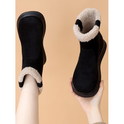 雪地靴女加絨加厚2025新款冬季女鞋套筒短靴防滑厚底保暖東北棉鞋