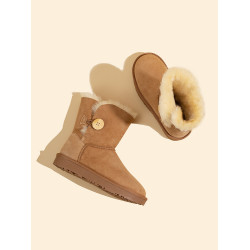 2025新款冬季雪地靴女款羊皮毛一體雪地棉鞋防滑羊毛棉靴女鞋桑坡