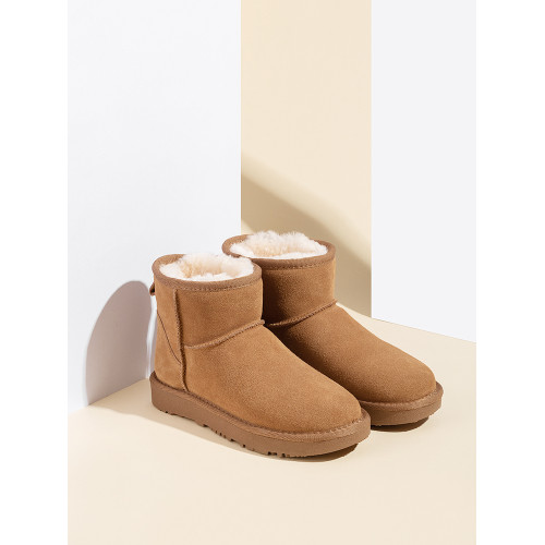 2025新款冬季雪地靴女款羊皮毛一體雪地棉鞋防滑羊毛棉靴女鞋桑坡