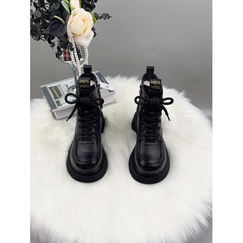 軟皮羊毛馬丁靴女2025冬季新款皮毛一體百搭雪地靴加絨加厚底棉鞋