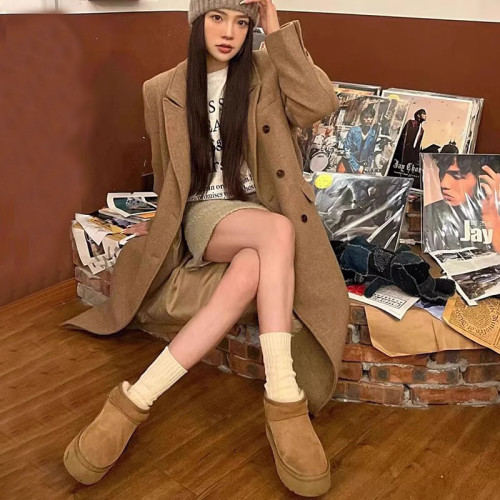 厚底百搭雪地靴女款2025冬季新款加絨加厚東北大棉鞋保暖抗寒短靴