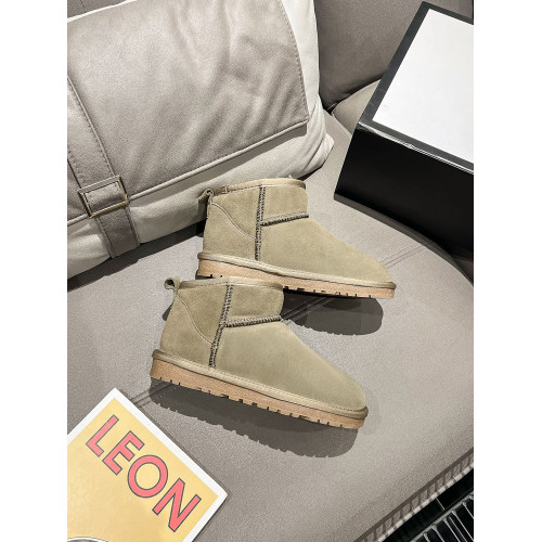 2025周冬雨同款雪地靴女短筒皮毛一體短靴冬季真皮加絨棉鞋大碼男