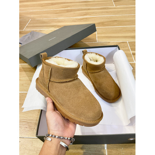 2025周冬雨同款雪地靴女短筒皮毛一體短靴冬季真皮加絨棉鞋大碼男