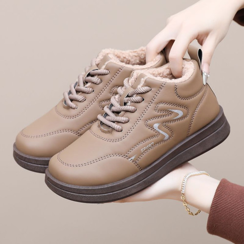 老北京布鞋女棉鞋冬季加絨保暖雪地靴女中老年媽媽鞋防滑厚底棉靴