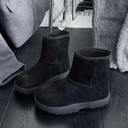 真皮復古厚底雪地靴女2025冬季新款百搭防滑加絨加厚保暖休閒棉靴