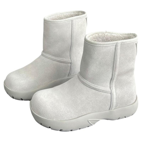 真皮復古厚底雪地靴女2025冬季新款百搭防滑加絨加厚保暖休閒棉靴