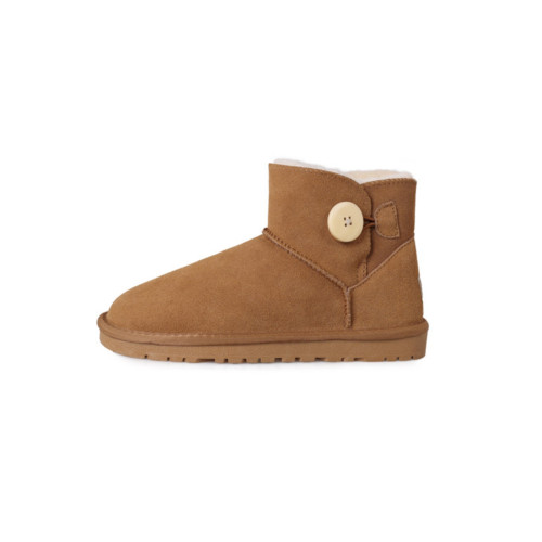 真牛皮雪地靴女2025冬季新款皮毛一體防滑雪地棉鞋短筒加絨加厚