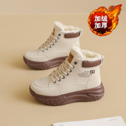 雪地靴女2026冬季新款皮毛一體保暖防寒運動鞋加絨加厚東北大棉鞋
