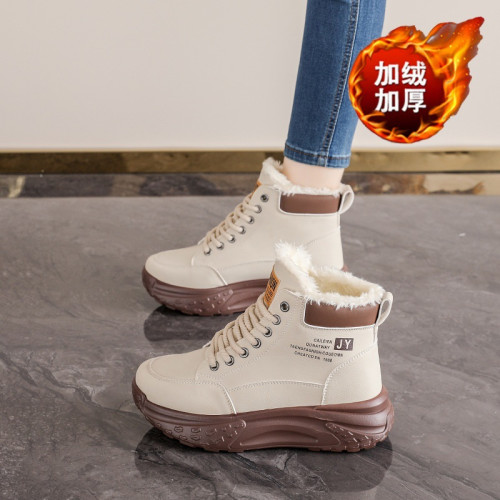 雪地靴女2026冬季新款皮毛一體保暖防寒運動鞋加絨加厚東北大棉鞋