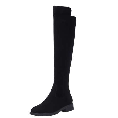 2025新款秋冬季顯瘦過膝靴長靴女加絨內增高筒靴絨面平底長筒靴子 2025新款秋冬季顯瘦過膝靴長靴女加絨內增高筒靴絨面平底長筒靴子