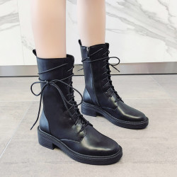 馬丁靴子女2026年新款英倫風騎士靴瘦瘦靴中筒靴短靴子女春秋單靴