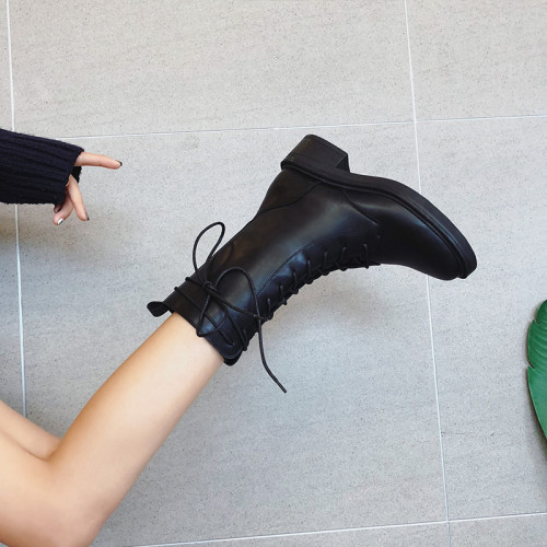 馬丁靴子女2026年新款英倫風騎士靴瘦瘦靴中筒靴短靴子女春秋單靴