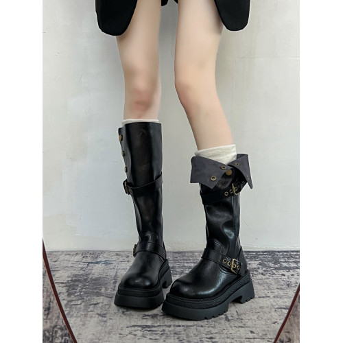 長筒靴女2026新款秋冬季棕色靴子美拉德厚底增高騎士靴高筒瘦瘦靴 長筒靴女2026新款秋冬季棕色靴子美拉德厚底增高騎士靴高筒瘦瘦靴