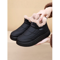 2025冬季新款老北京棉鞋加絨加厚保暖麵包鞋軟底防滑一腳蹬雪地靴