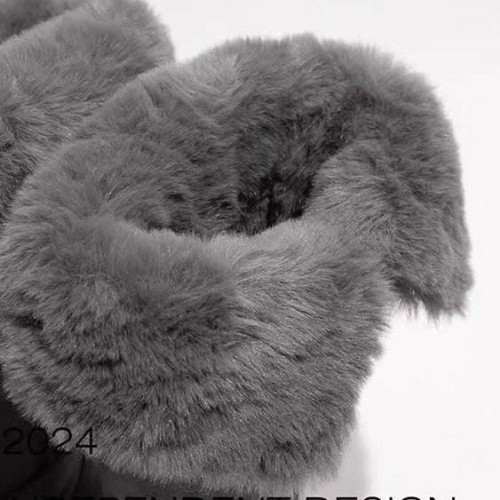 灰色加絨加厚底長筒雪地靴女2025冬季新款高筒可折繙兩穿保暖棉鞋