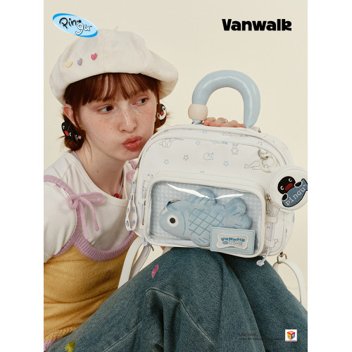 VANWALK Pingu小衆大容量手提斜背雙肩娃包女日常出遊小食量痛包