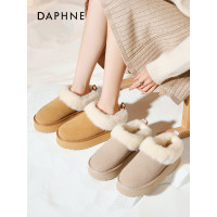達芙妮厚底雪地靴女款冬季2025新款保暖防滑低幫棉靴加厚東北棉鞋