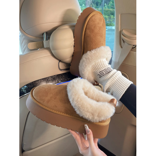 復古增高厚底加絨加厚雪地靴女2026新款冬季保暖東北毛毛勃肯棉鞋 復古增高厚底加絨加厚雪地靴女2026新款冬季保暖東北毛毛勃肯棉鞋