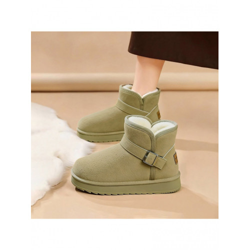 皮毛一體雪地靴女款冬季加絨加厚保暖東北大棉鞋防滑厚底通勤女鞋