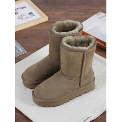 全羊毛厚底雪地靴女中筒2026冬新款皮毛一體防滑東北加絨保暖棉鞋