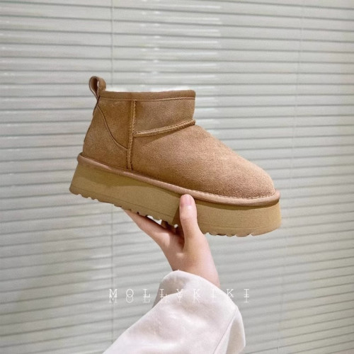 厚底雪地靴女皮毛一體2026新款冬季周冬雨同款加厚保暖麵包大棉鞋