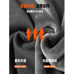 加絨加厚套頭圓領衛衣男純棉打底衫潮流百搭休閒長袖體恤寬鬆上衣