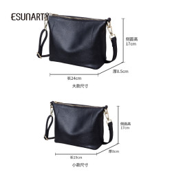 真皮單肩斜背小包包女2024新款時尚百搭純皮女包軟皮單肩斜後後背包