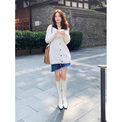 肯豆長靴女顯腿長2025秋冬粗跟瘦瘦靴騎士靴高跟小個子長筒皮靴