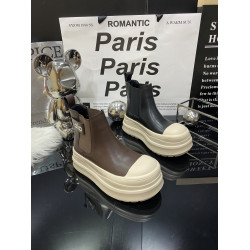 歐洲站2026秋冬季新款松糕厚底真皮復古馬丁靴高級感小短靴子女鞋