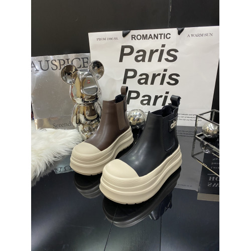 歐洲站2026秋冬季新款松糕厚底真皮復古馬丁靴高級感小短靴子女鞋