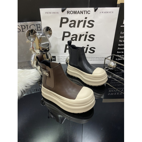 歐洲站2026秋冬季新款松糕厚底真皮復古馬丁靴高級感小短靴子女鞋