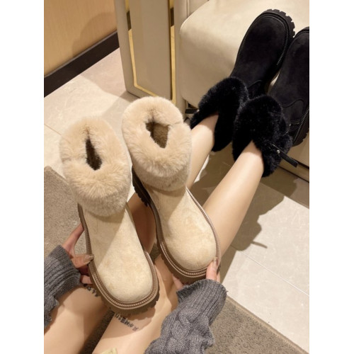 雪地靴女加絨加厚大棉鞋2025新款厚底毛毛保暖鞋防水防滑冬天短靴 雪地靴女加絨加厚大棉鞋2025新款厚底毛毛保暖鞋防水防滑冬天短靴